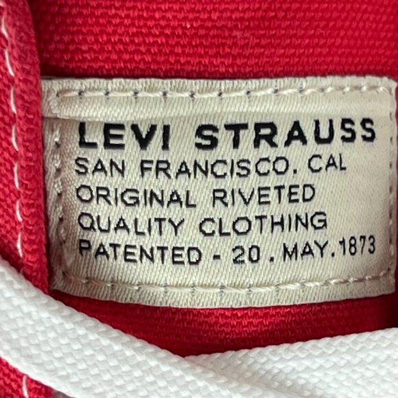 Levi Strauss Womens 52036301R1 Red Anika C Logo Canvas Lace Up Size 10 Sneakers - Picture 10 of 11